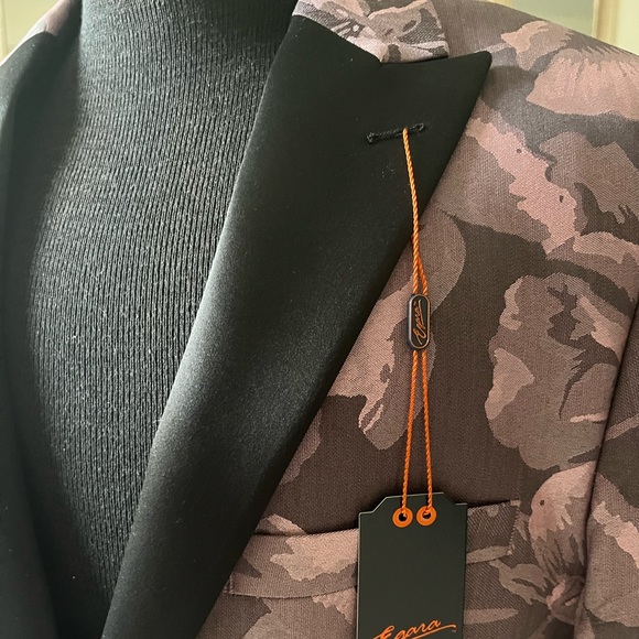 Egara Slim Fit Pink Rose Floral Dinner Jacket - Picture 7 of 13